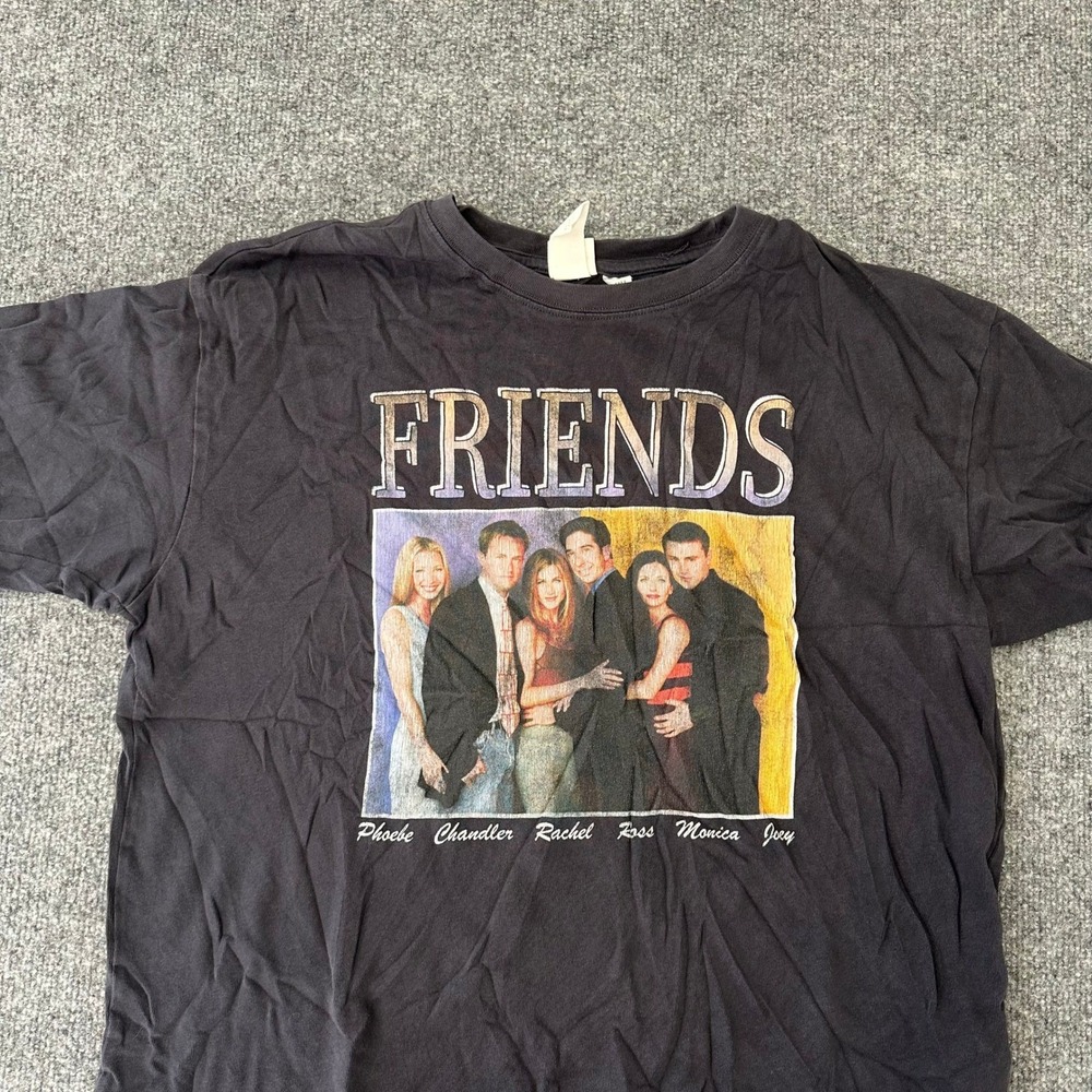 H&M T-Shirt Womens Size S Black Friends Graphic Boxy Short Sleeve Sitcom Tee